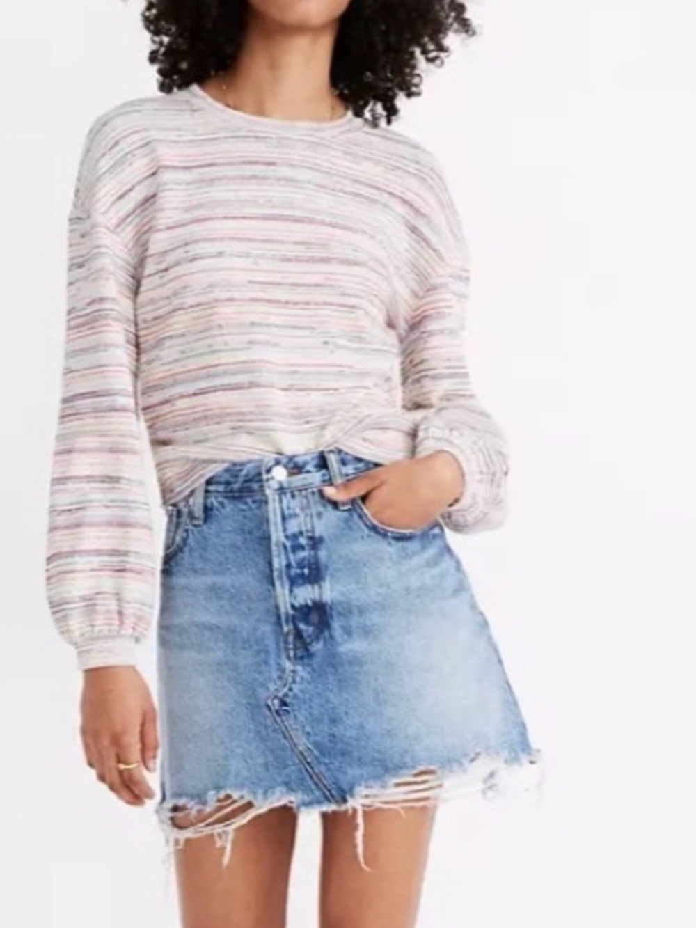 Madewell Striped Crewneck Sweater